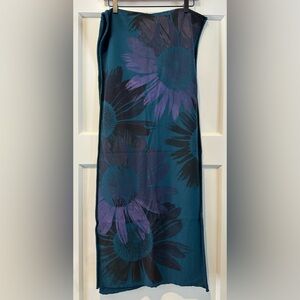 Blue Fish Hand Painted Scarf Mega Bloom in Teal